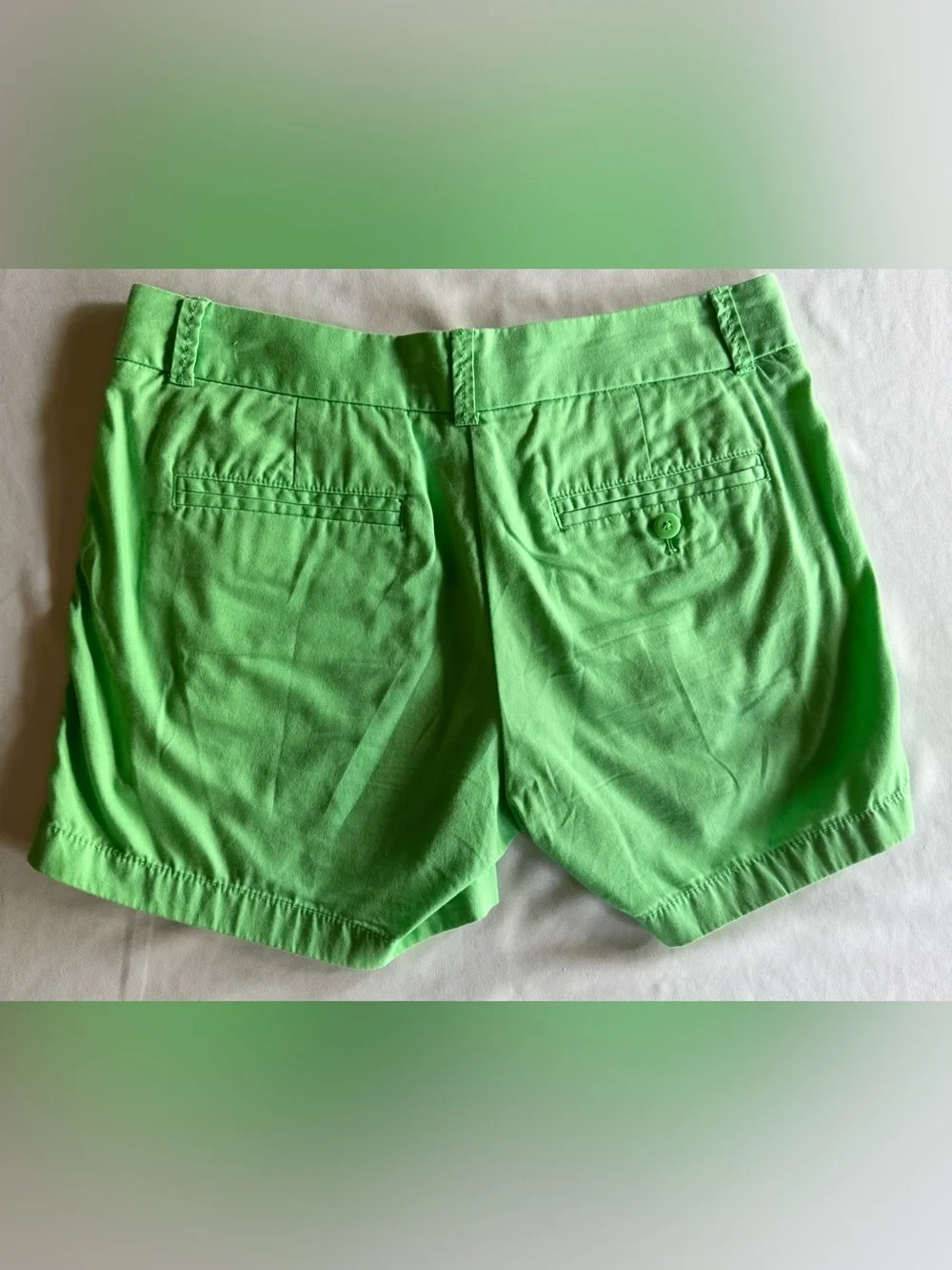 J.Crew Chino Broken-In Shorts Size 0 Mint Green Cotton Casual Preppy